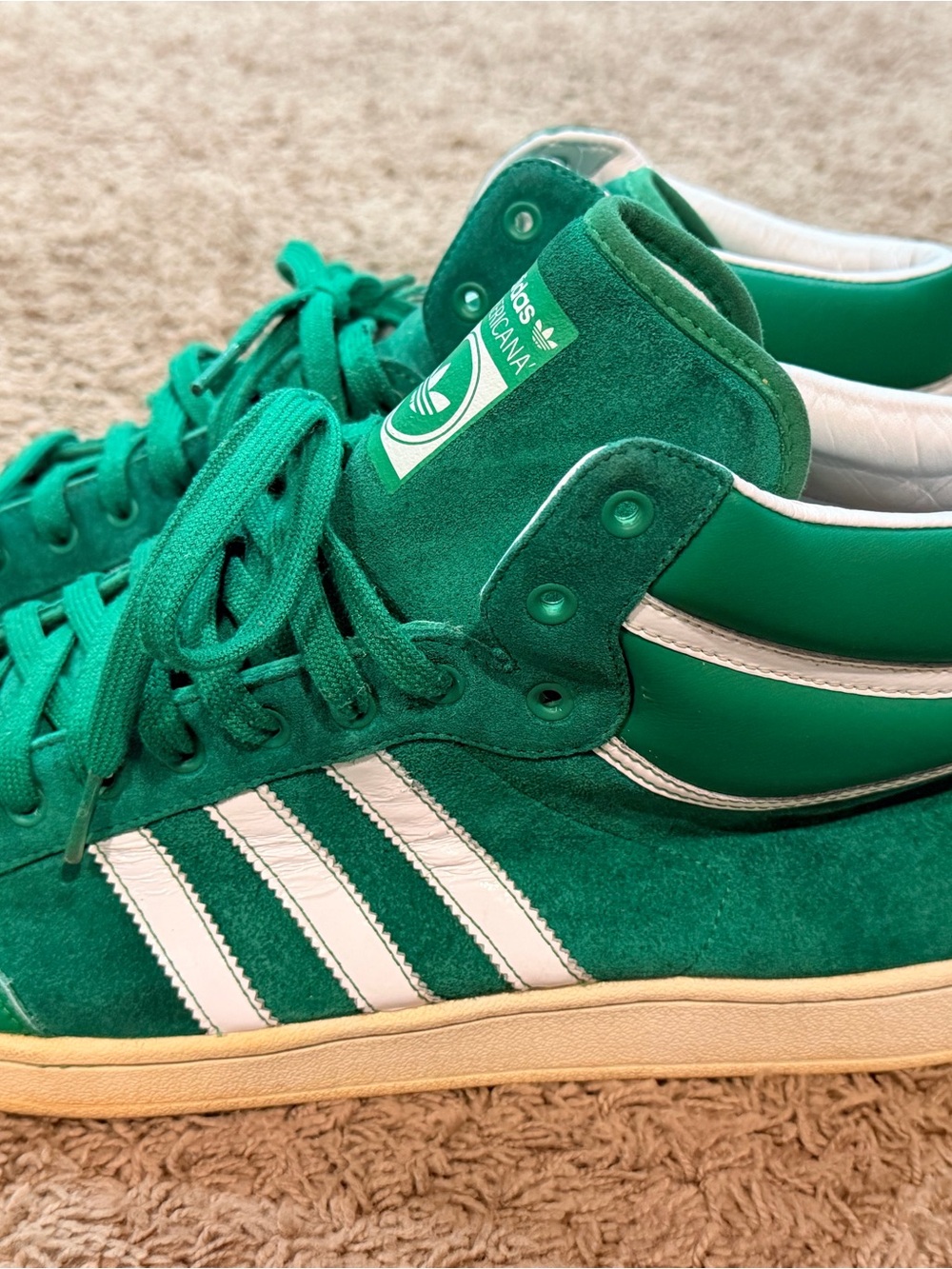 Adidas Vintage 08' Americana Celtic Green Hi Top Sneakers Men’s Size 13